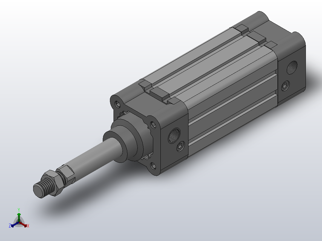 SE标准复动型气缸SE 40×50-S正等轴测图