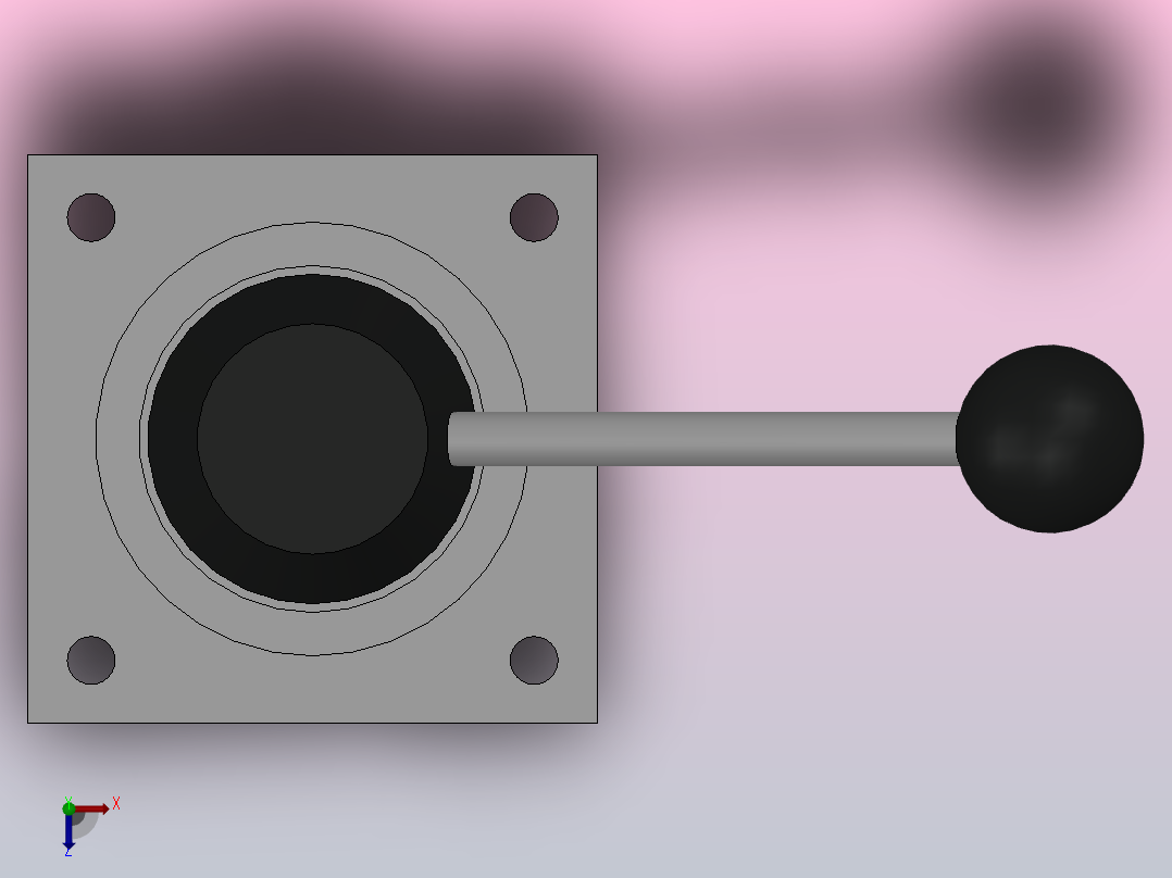 QSR2系列水平旋转手柄式换向阀[Q24SR2-L8]俯视图