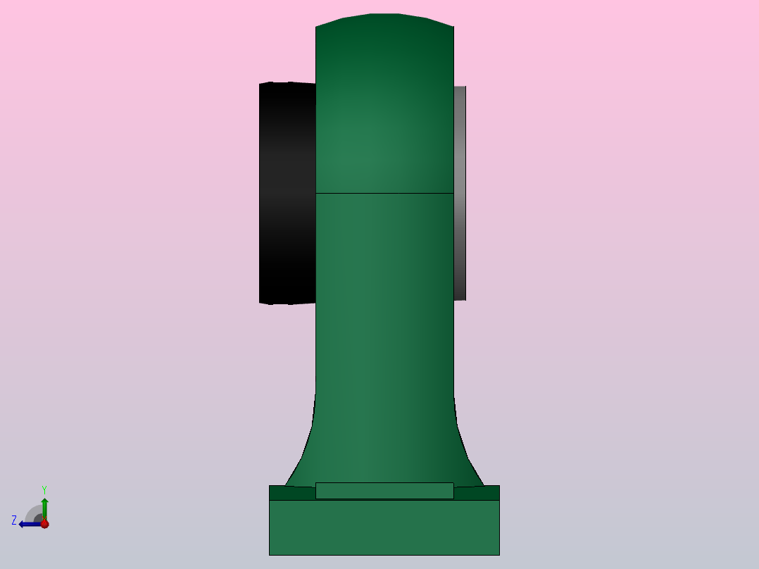 带高中心立式座偏心套外球面球轴承[UELPH型]_UELP210右视图