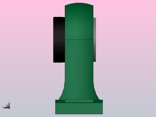 带高中心立式座偏心套外球面球轴承[UELPH型]_UELP210右视缩略图