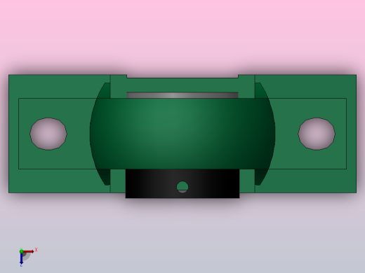 带高中心立式座偏心套外球面球轴承[UELPH型]_UELP210俯视缩略图