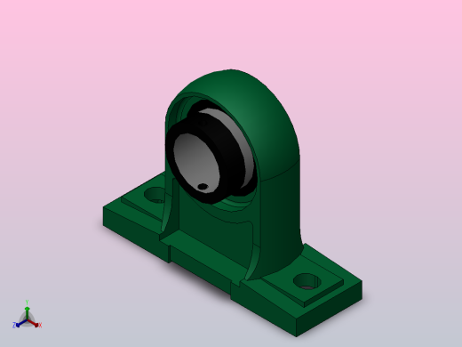 带高中心立式座偏心套外球面球轴承[UELPH型]_UELP210正等轴测缩略图