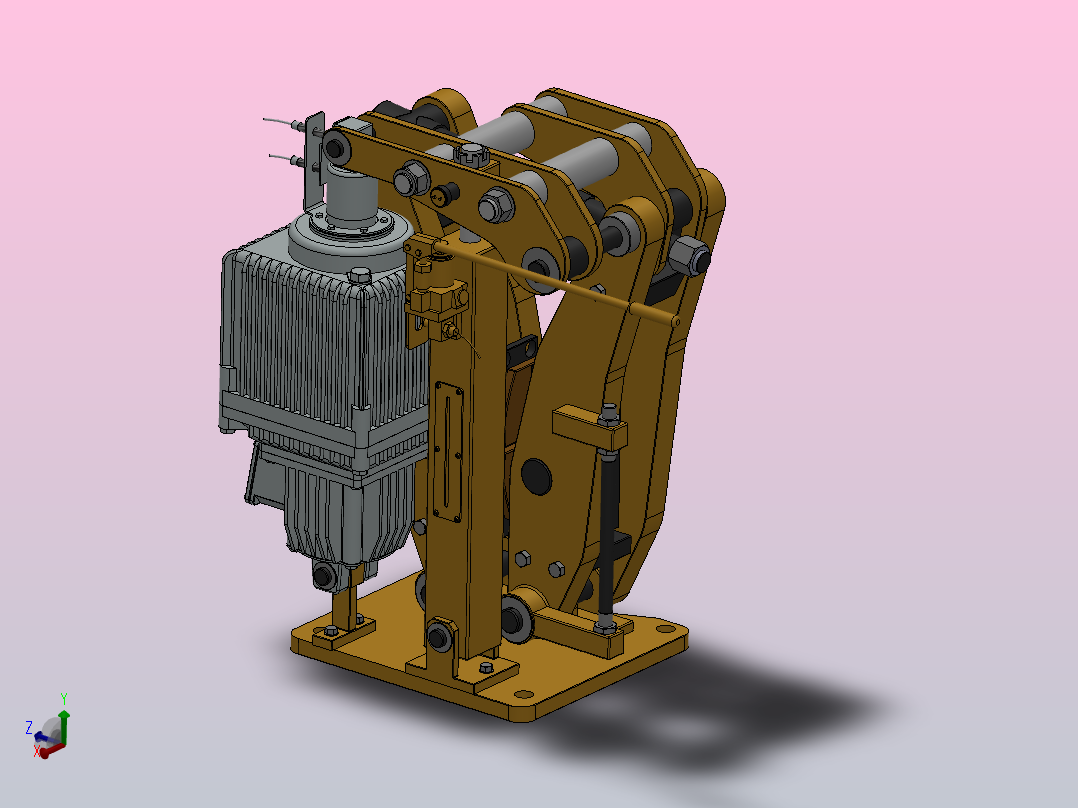 YP31系列电力液压盘式制动器YP31-1250-500×30-ⅡA-CL.RL.WL.HL主视图