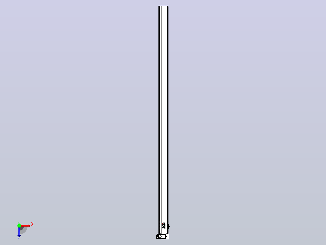 皮带直线轴半封闭可选导轨TPA-HNB-120D-110-L2600-RU-C-P40-N3俯视图