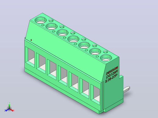 端子DG129R-5.08-07P-14-00AH