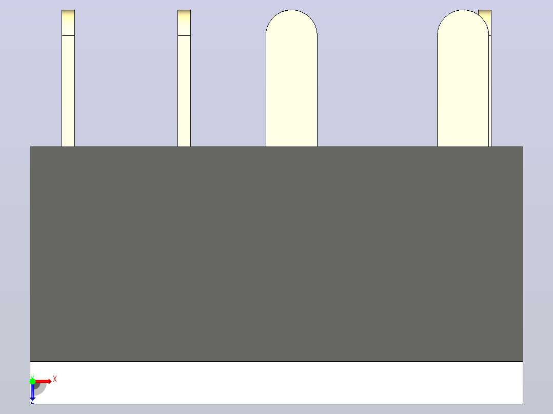 用于pcb 的插孔  ft连接器俯视图