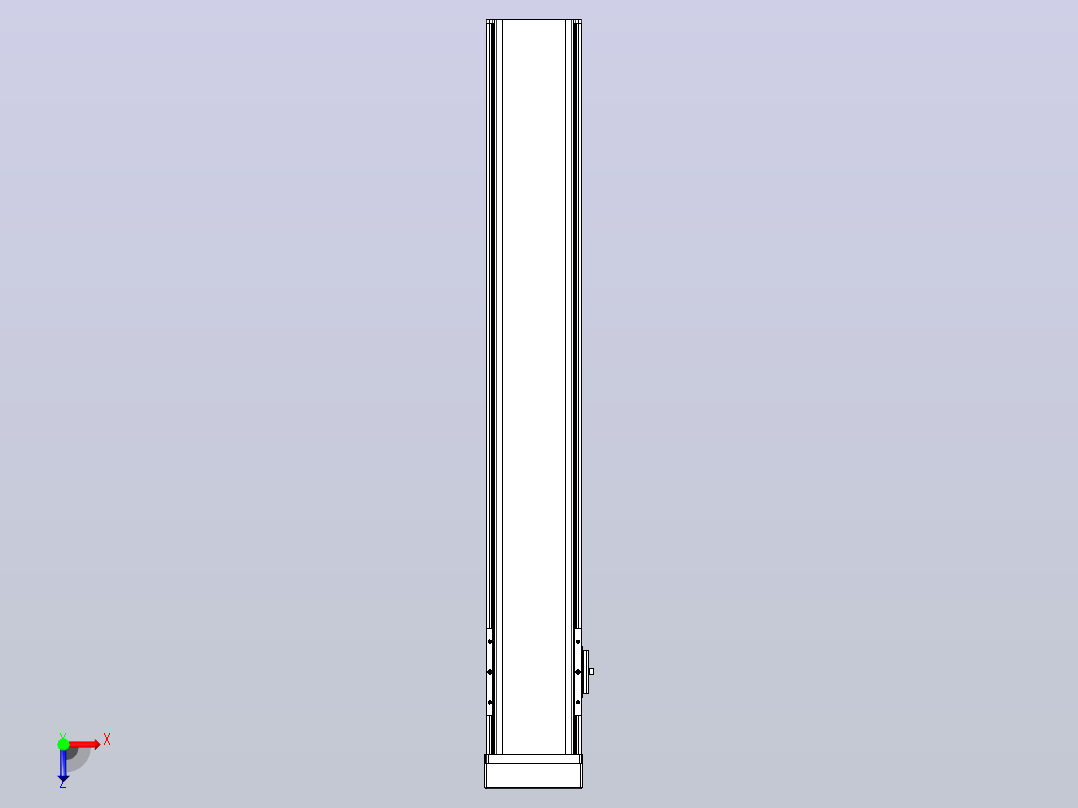 日规模组半封闭丝杆TPA-HNR-110D-1610C-L650-MP-Y-P40-N3俯视图