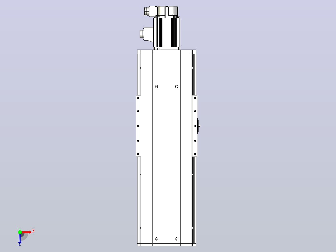 日规模组半封闭丝杆TPA-HNR-220D-3210C-L250-M-C-P1K-N3俯视图