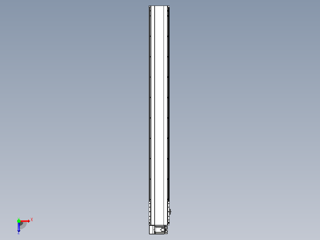 皮带直线轴半封闭可选导轨TPA-HNB-202D-140-L1800-LU-C-P75-N3俯视图