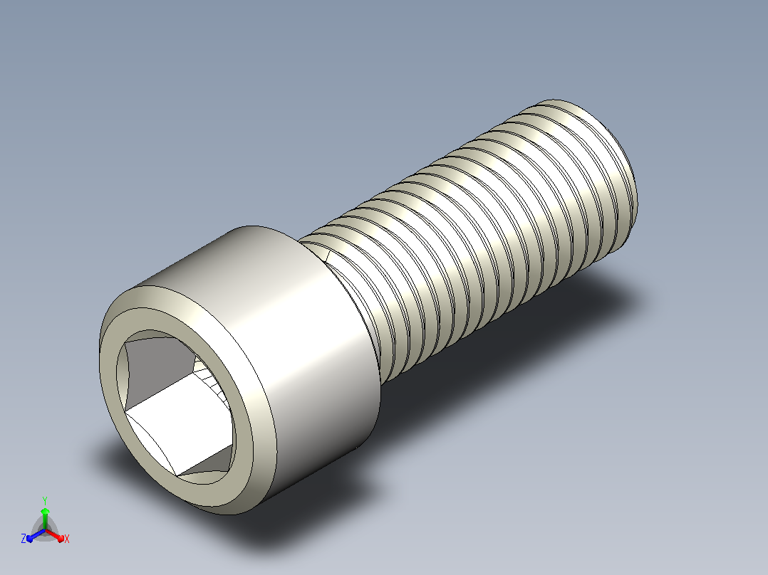 DIN_EN_ISO_4762_M16x40.ipt内六角螺钉主视图
