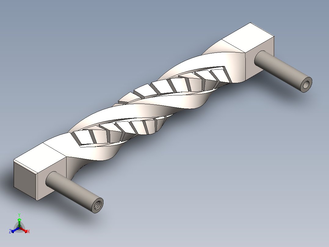 扭转抽屉拉手（SW2014正等轴测图