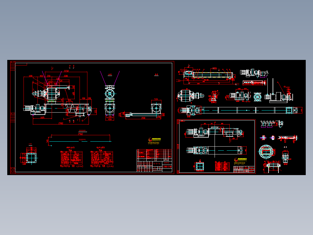 称重螺旋输送机系统图多张