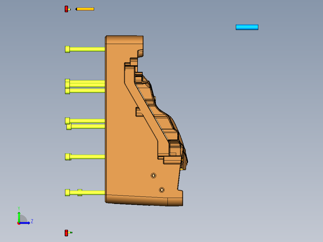 车灯模具左视图