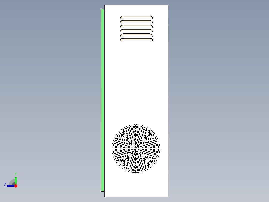 PLC电子面板右视图