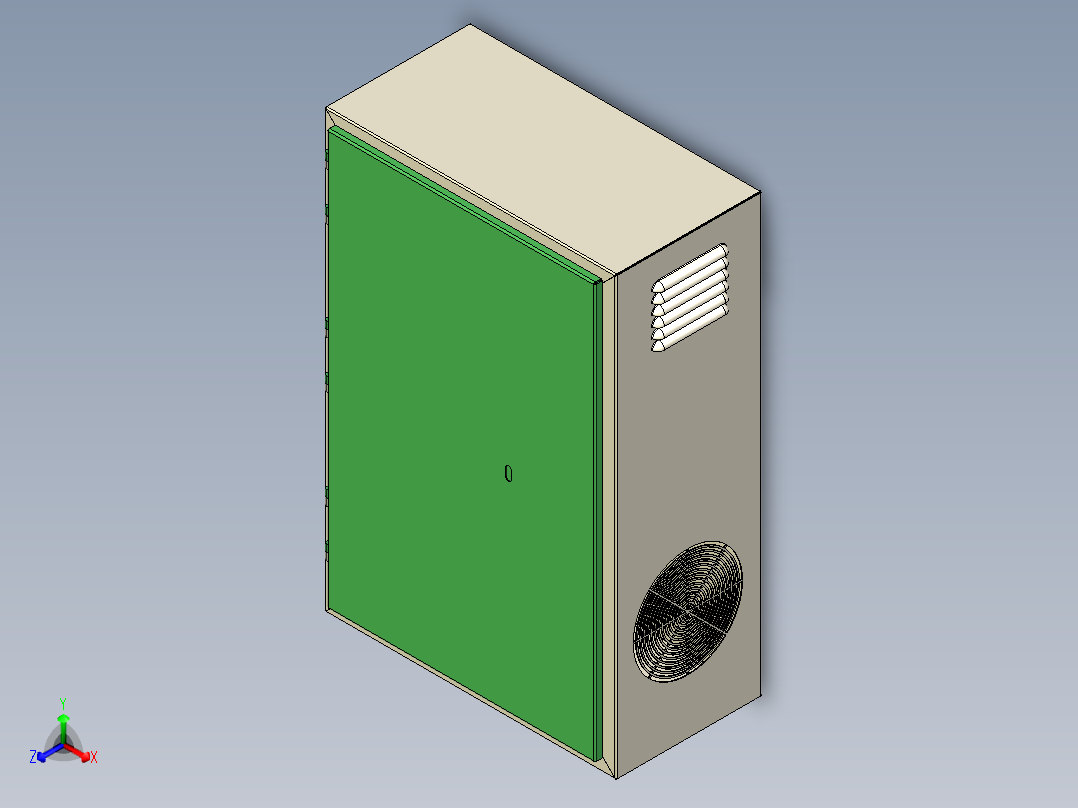 PLC电子面板正等轴测图