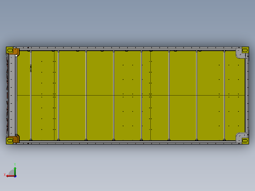 B5_软开顶箱(集装箱)后视图