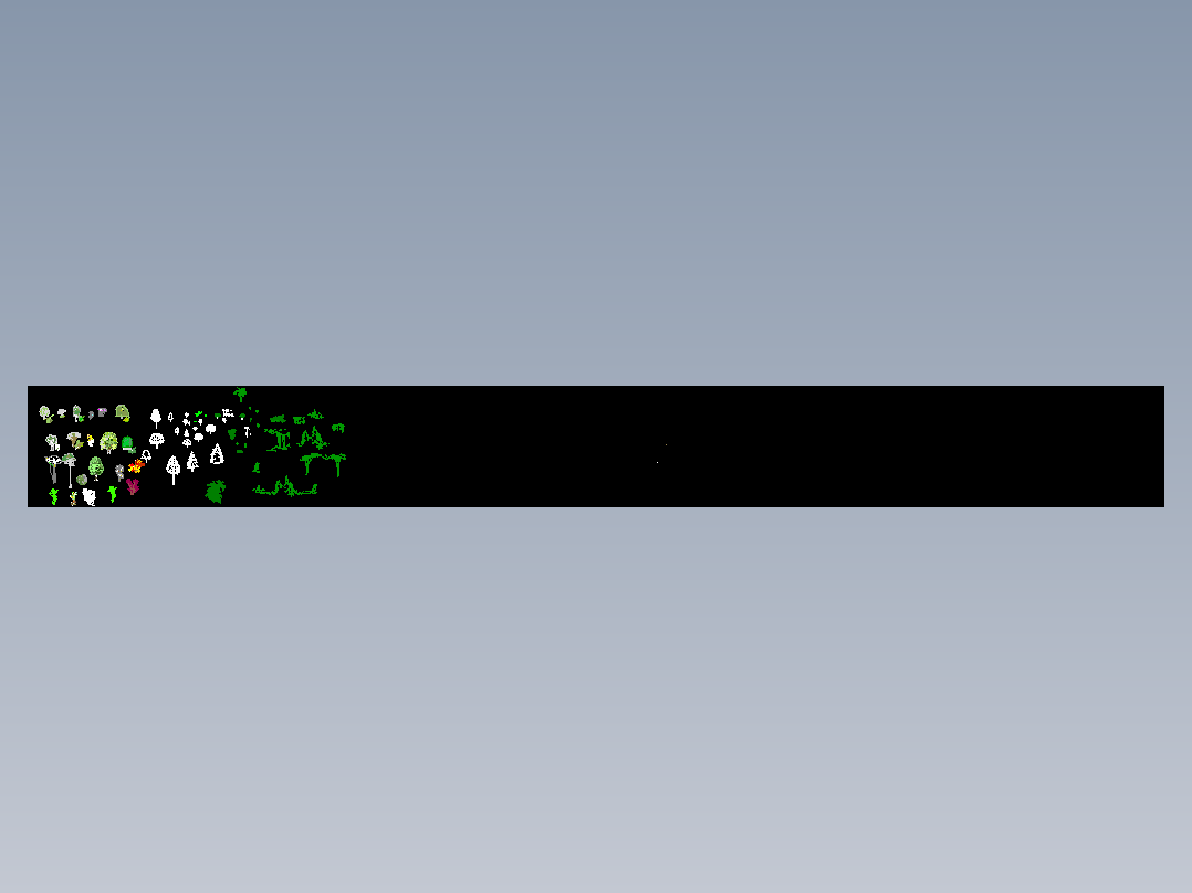 园林景观植物CAD平面立面图库 景观植物人物CAD图块