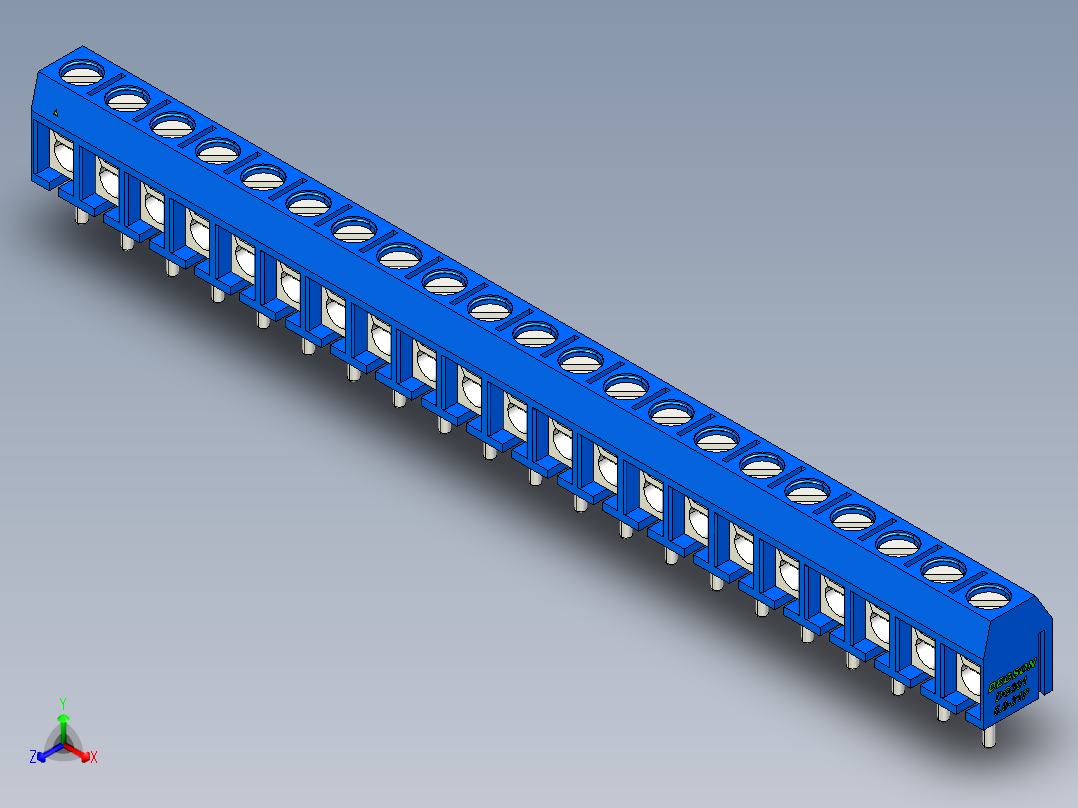 DEGSON DG301 系列 5.0mm 接线端子-DG301-5.0-21P-12-00AH主视图