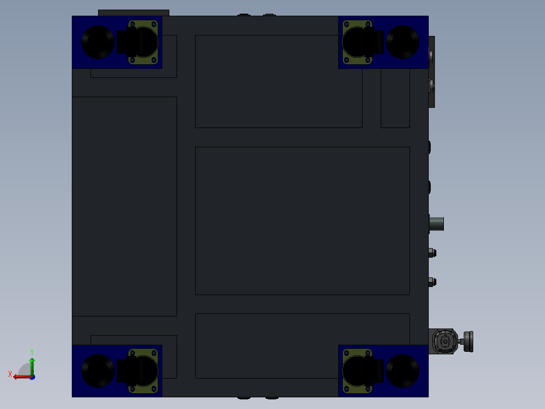 四工位激光焊接机后视图