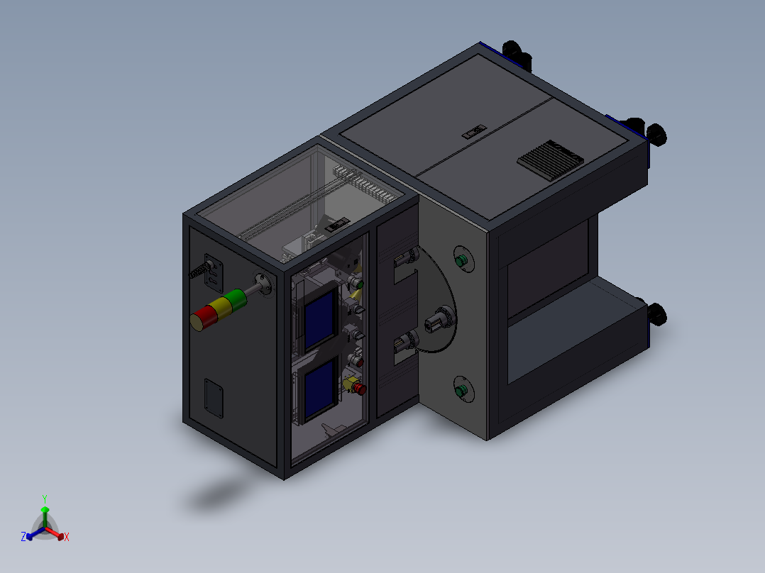 四工位激光焊接机正等轴测图
