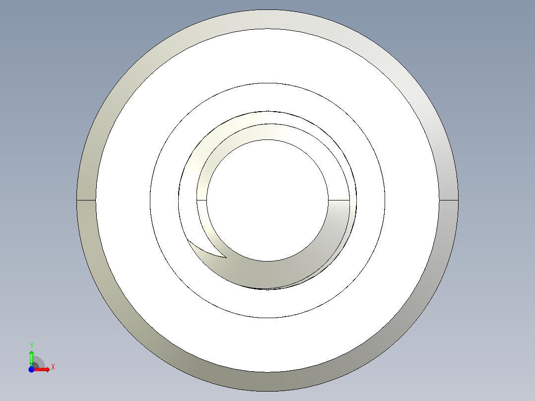 超薄型内六角螺钉-Ultra Low Profile Socket Head Screws 10-32 Thread Size in Long.IGS前视图