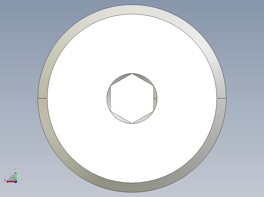 超薄型内六角螺钉-Ultra Low Profile Socket Head Screws 10-32 Thread Size in Long.IGS后视图