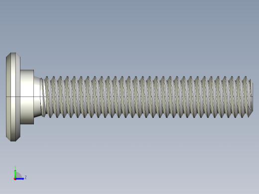 超薄型内六角螺钉-Ultra Low Profile Socket Head Screws 10-32 Thread Size in Long.IGS左视缩略图