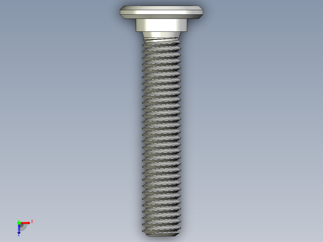 超薄型内六角螺钉-Ultra Low Profile Socket Head Screws 10-32 Thread Size in Long.IGS俯视图