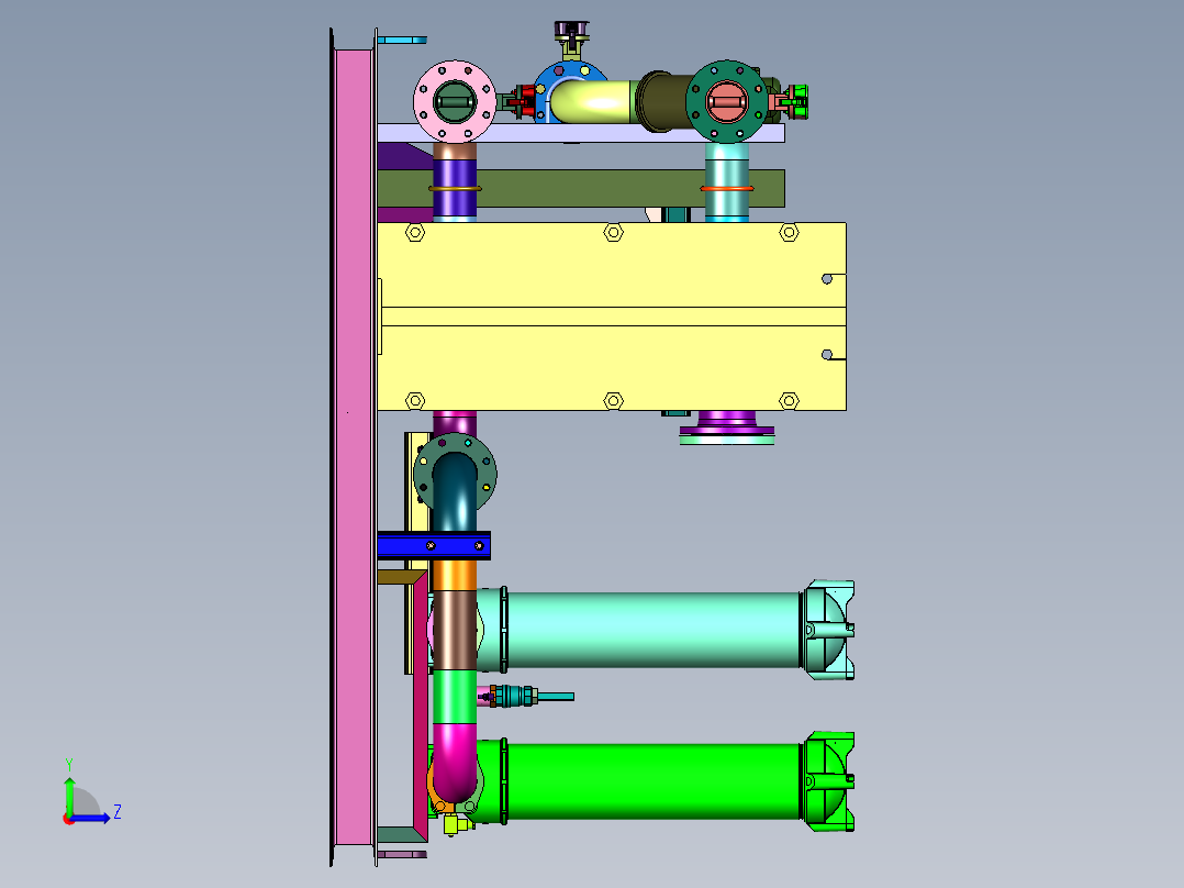 板式密闭过滤机左视图