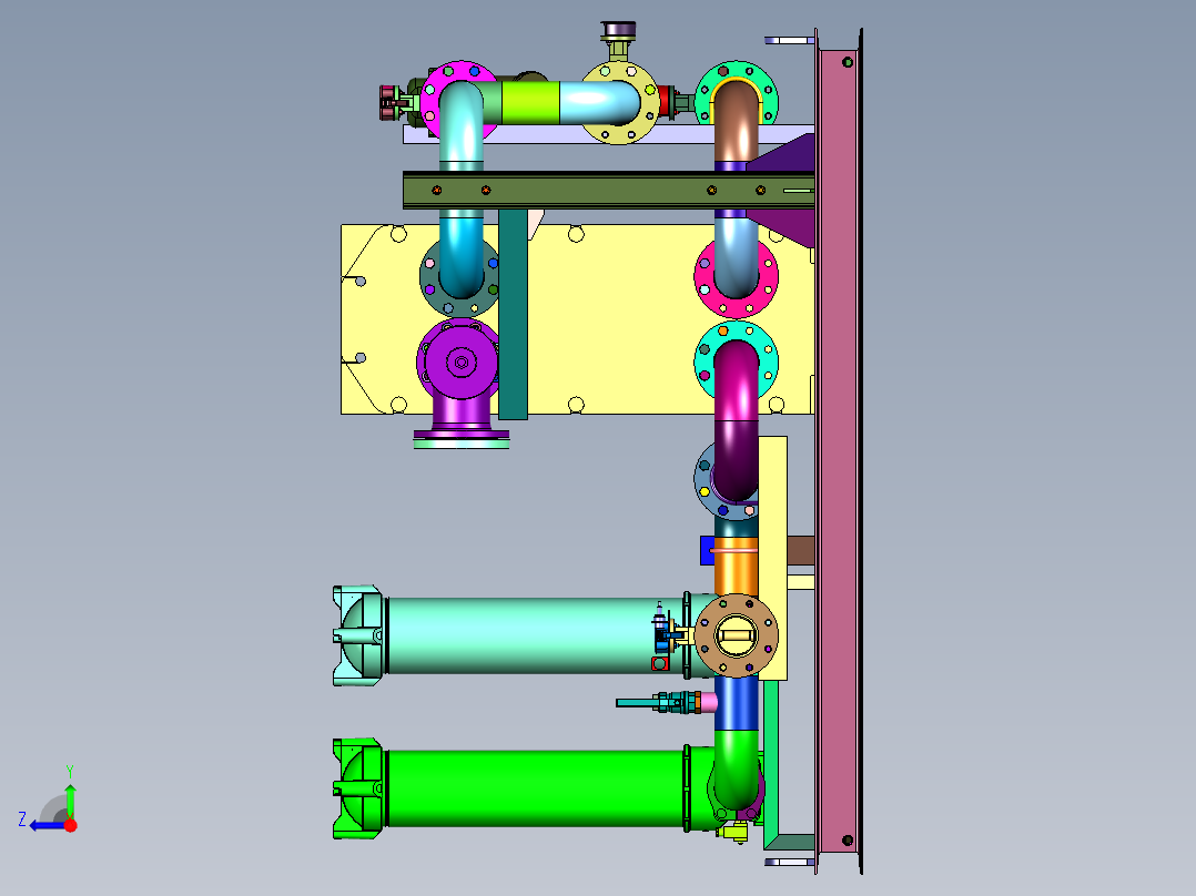 板式密闭过滤机右视图