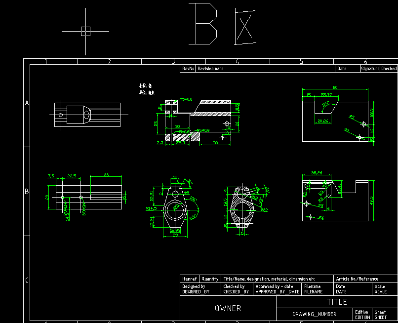 三箭气枪（压气式气狗）加工图纸（精品全套CAD详细图）