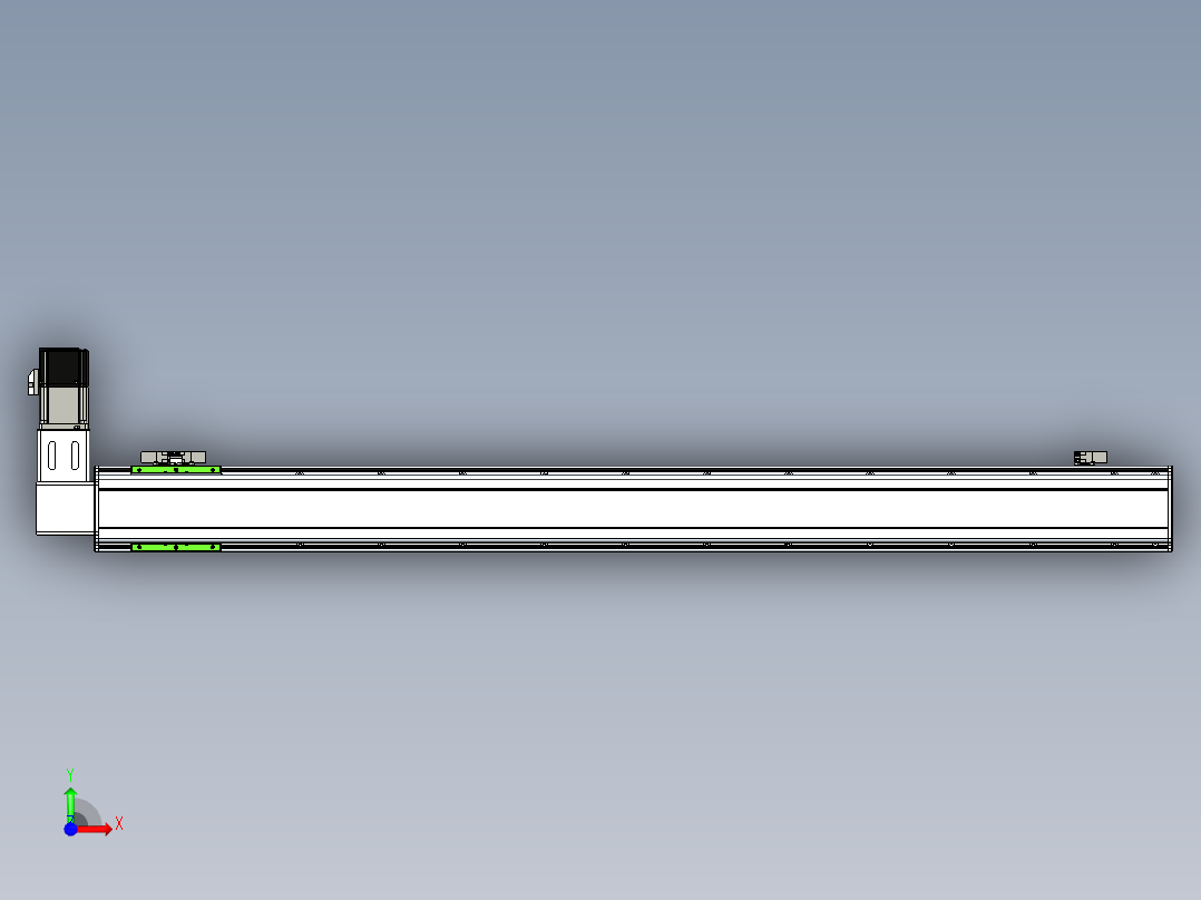 同步带滑台-半封闭B10-L90-S1100-R-P40-D3前视图