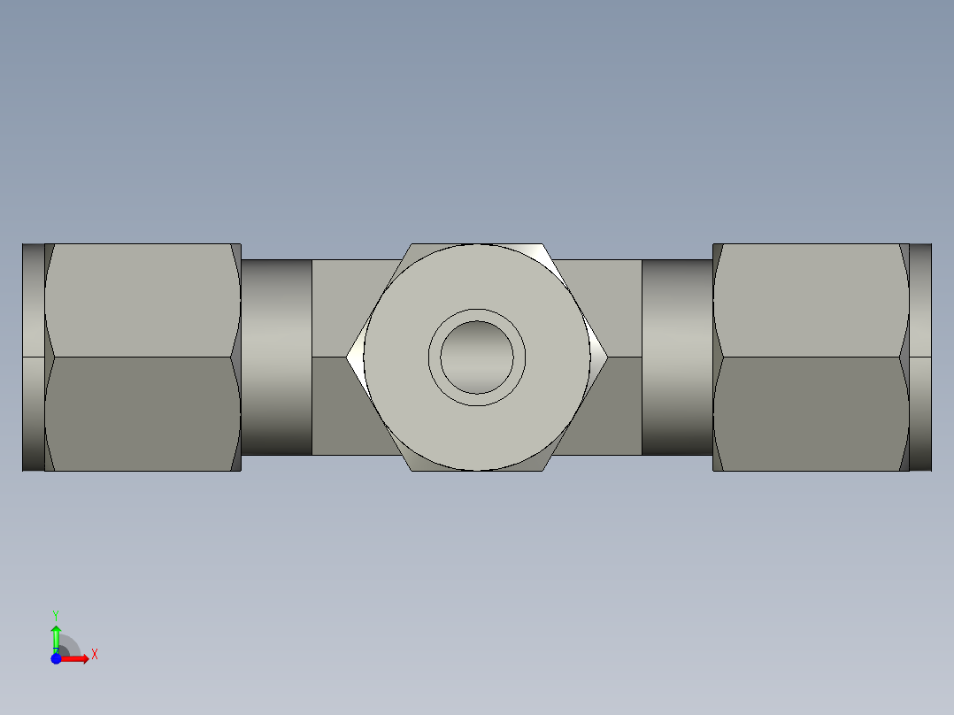 卡套式工业通用硬管接头8-8-6_jbu-s前视图