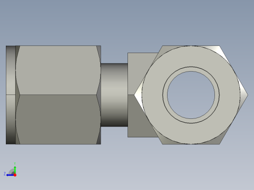 卡套式工业通用硬管接头8-8-6_jbu-s右视缩略图