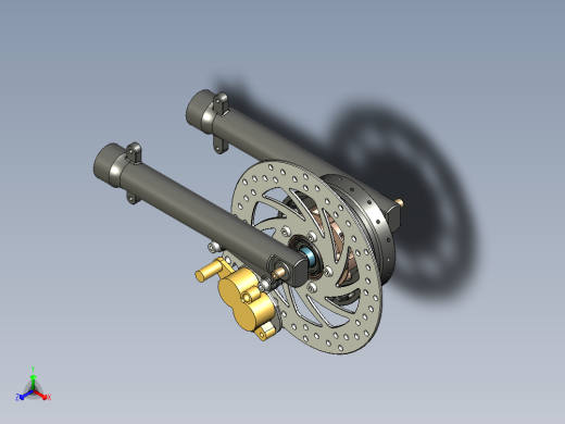 带 Honda CBF 零件的 Simson 盘式​​制动器正等轴测缩略图