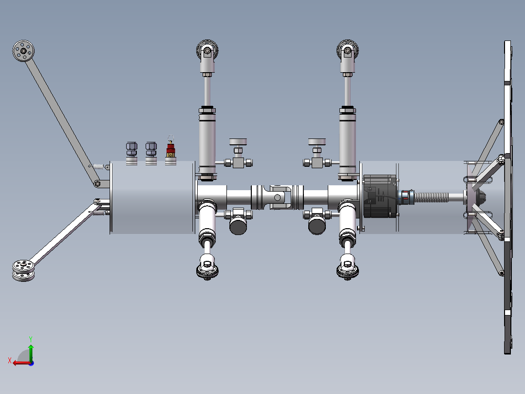 管道机器人三维模型后视图