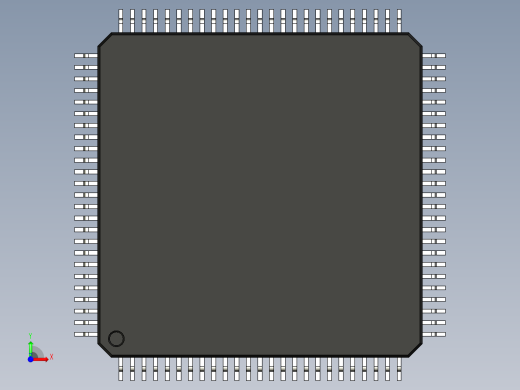 元器件3D封装TQFP100_FPT-100P-M09193前视缩略图
