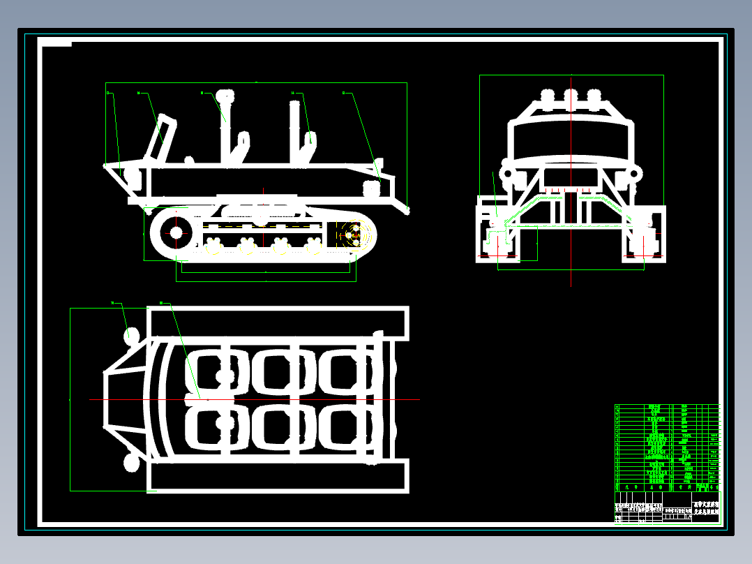 电动履带式小车设计【含CAD图和文档】