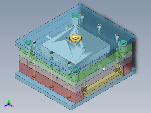 Q117-台灯罩注塑模具设计【三维proe】一模两腔