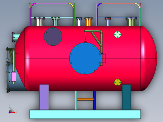 液化石油气卧式贮罐台前视缩略图