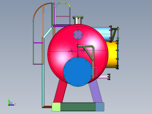 液化石油气卧式贮罐台左视缩略图