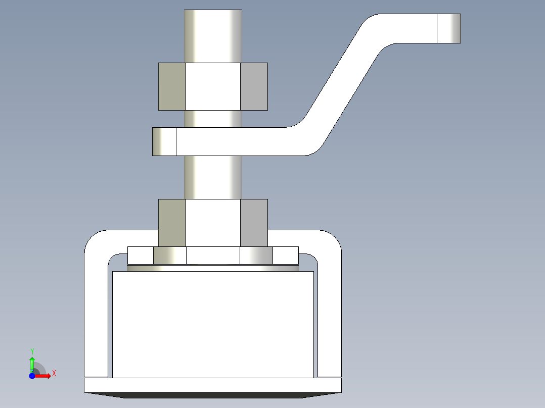 防水迫緊式門扣(A)5573-3D多系列多零件图纸模型前视图