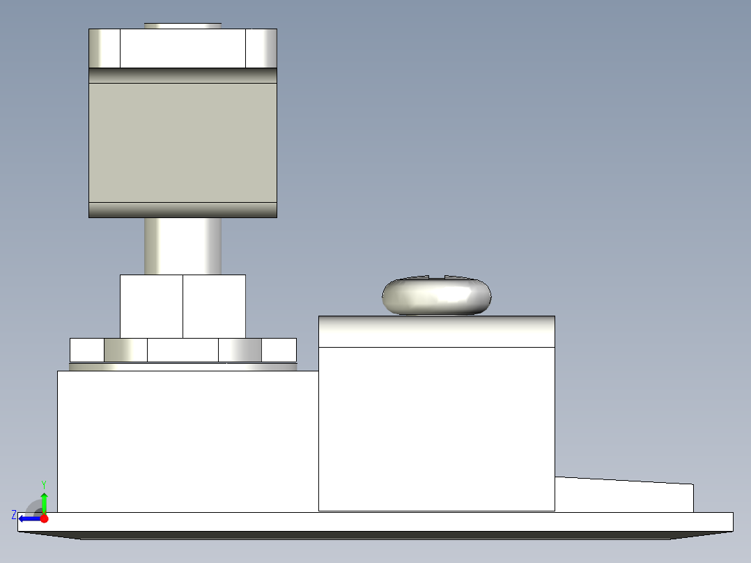 防水迫緊式門扣(A)5573-3D多系列多零件图纸模型右视图