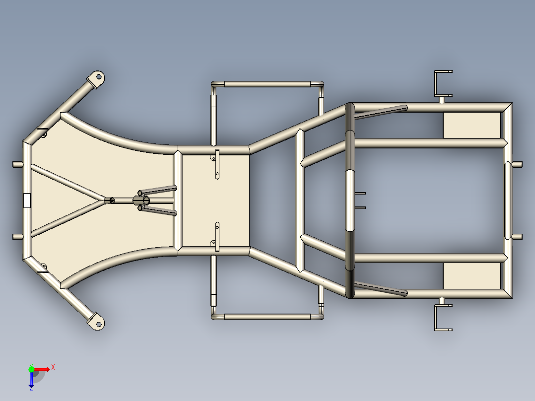 卡丁车底盘俯视图