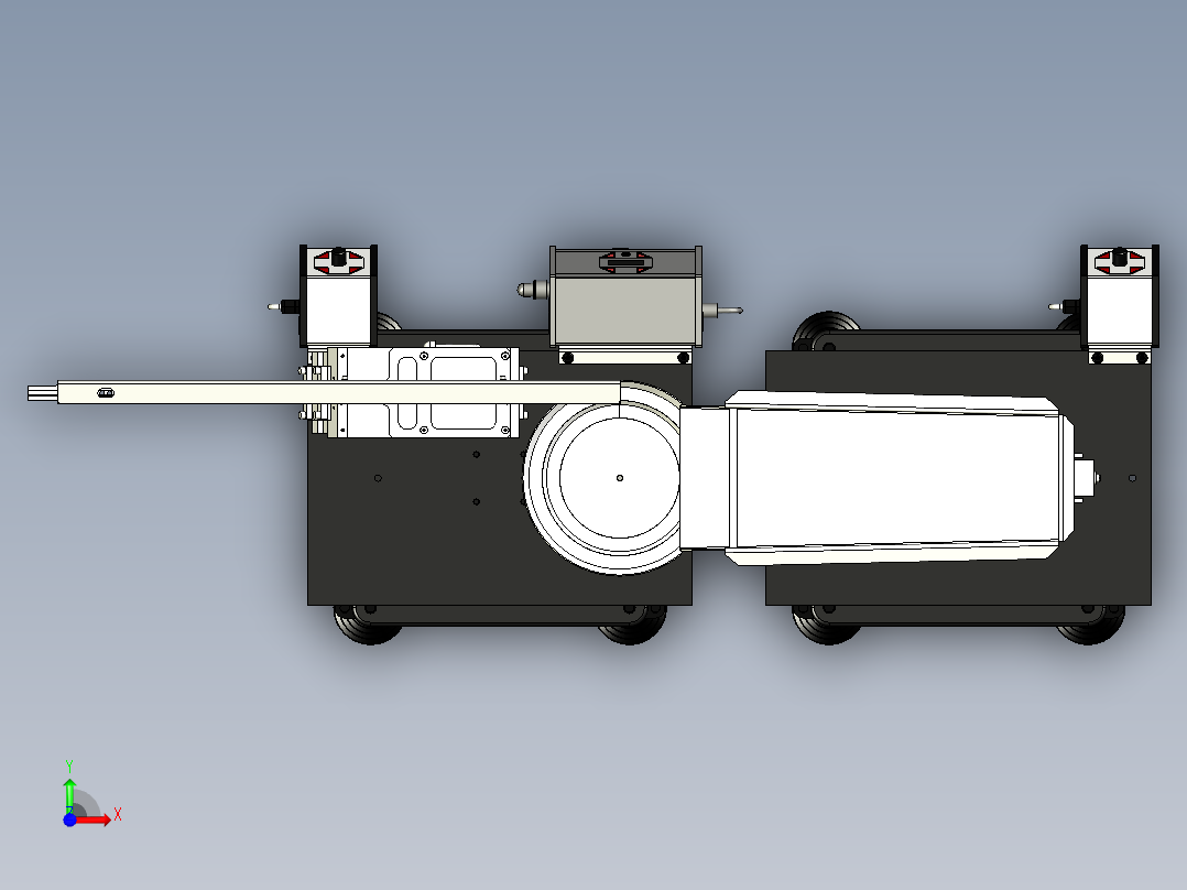 非标设备配套振动盘模型前视图