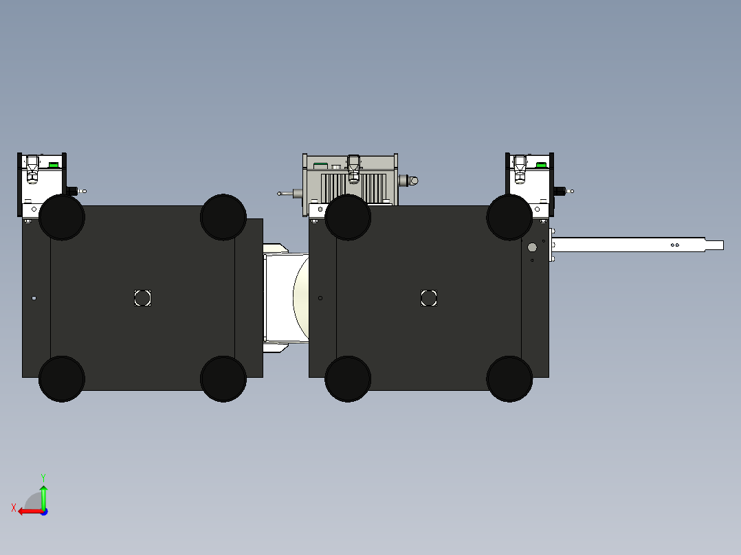 非标设备配套振动盘模型后视图