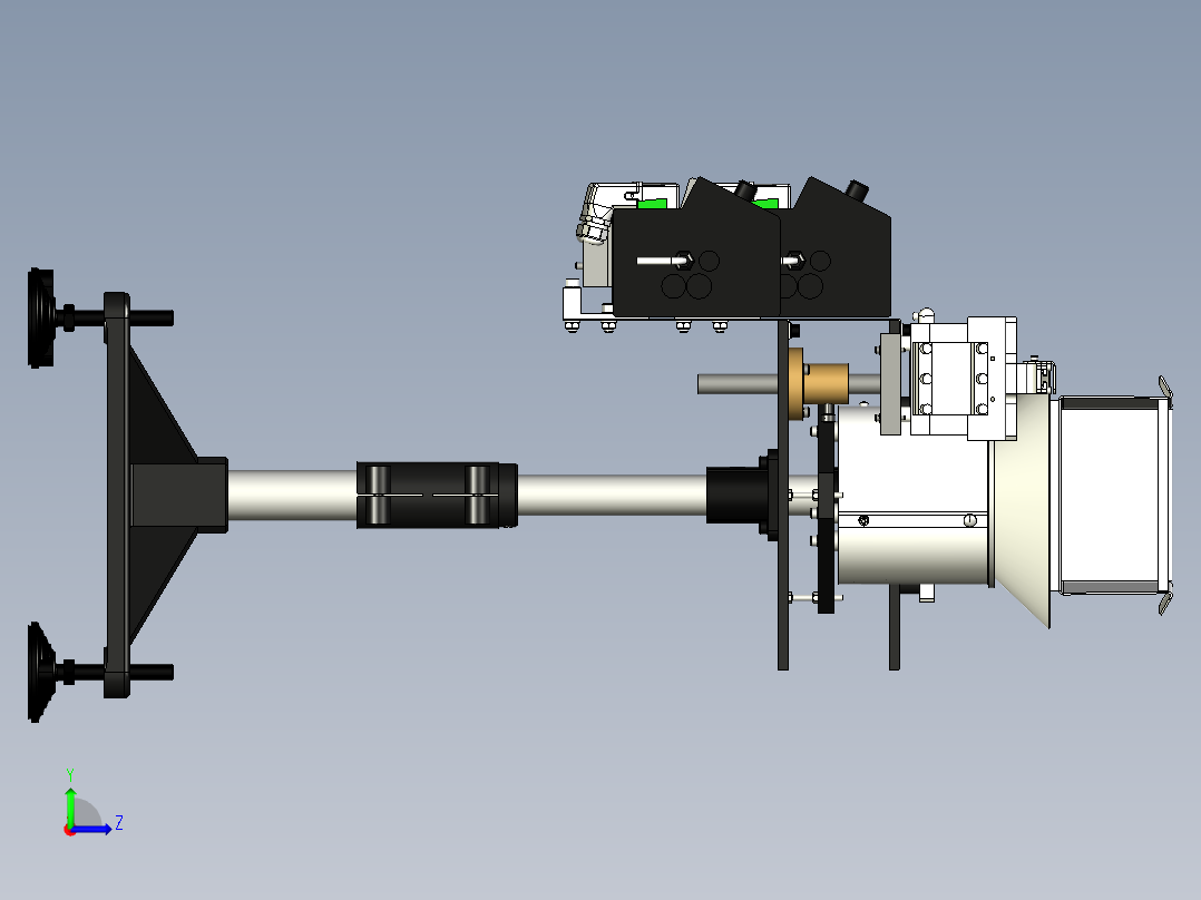 非标设备配套振动盘模型左视图