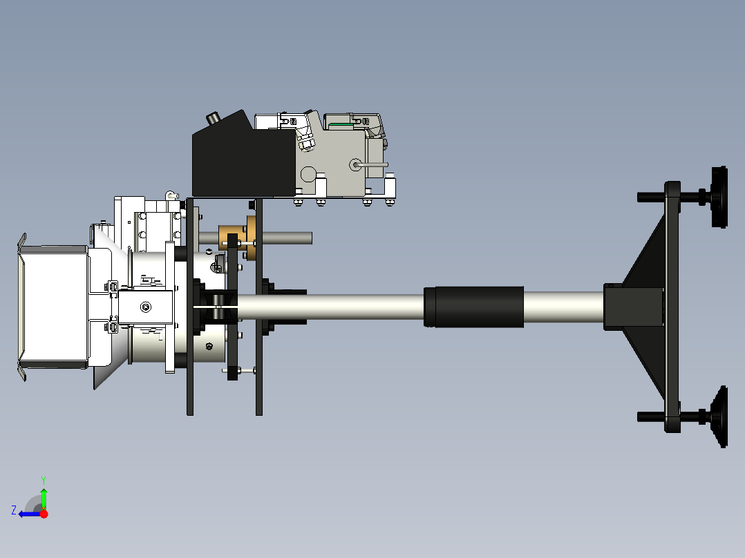 非标设备配套振动盘模型右视图