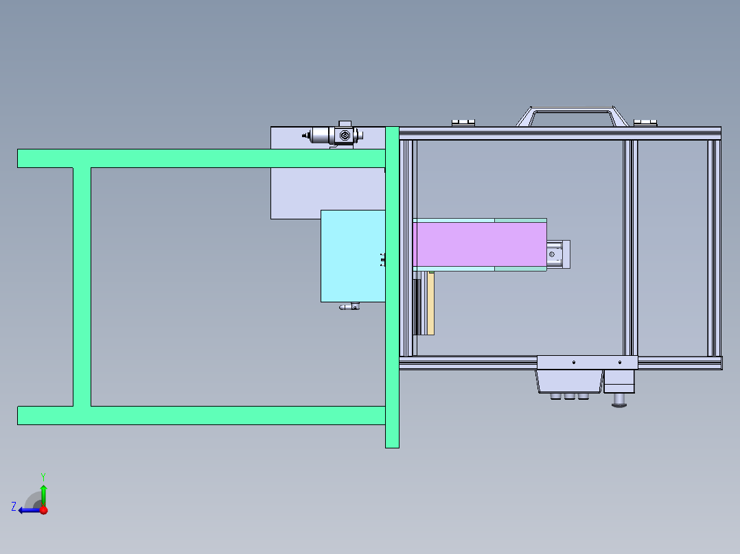 小型拔盖子设备sw18可编辑右视图