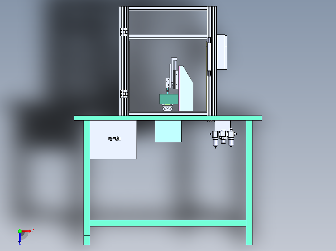 小型拔盖子设备sw18可编辑俯视图
